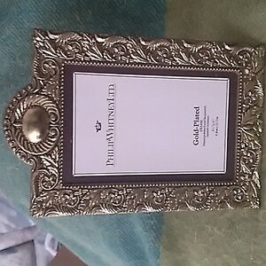 Philip Whitney Gold Plated Picture Frame